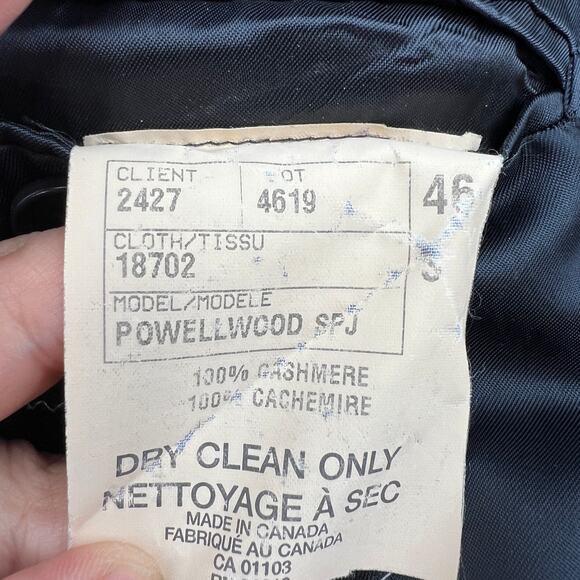 Kilgore French & Stanbury Barneys New York Loro Piana Cashmere Blazer Navy Blue - Picture 3 of 12